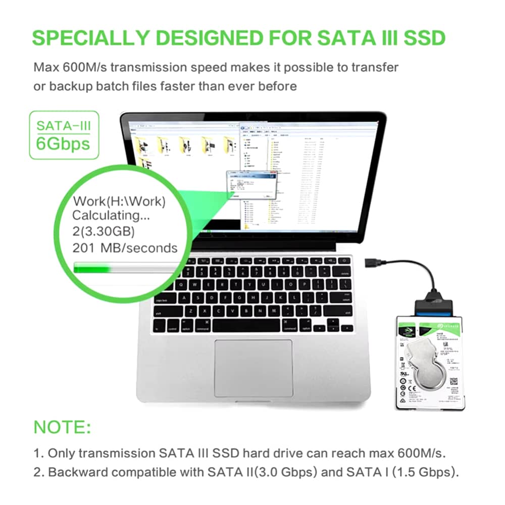 Cable Adaptador USB 3.0/2.0 a SATA - Imagen 2