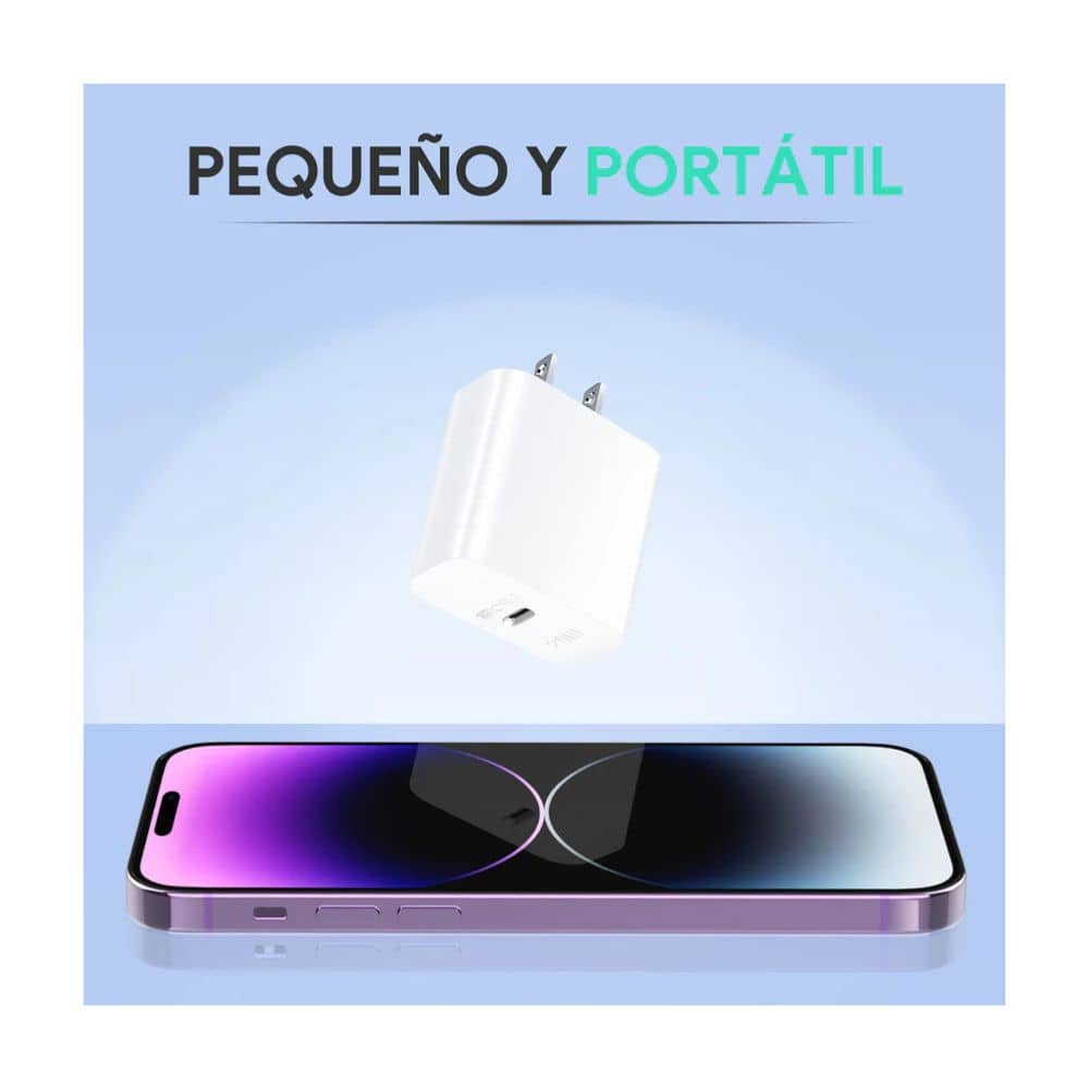 Cargador y Cable Tipo Lighting iPhone 1Hora 20W - Imagen 3