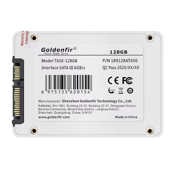 Disco Duro Sólido (SSD) Goldenfir 2.5" 128GB - Imagen 2