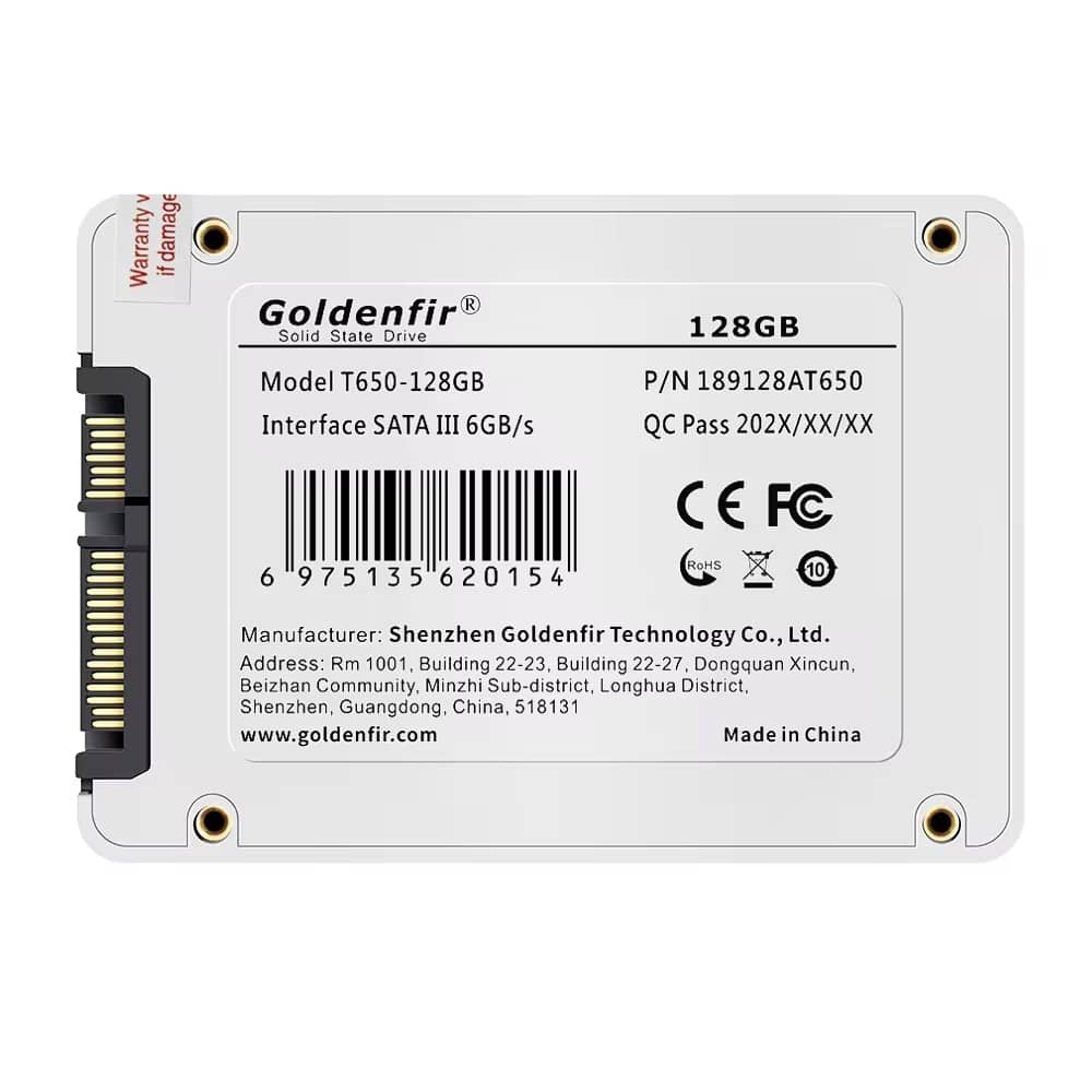 Disco Duro Sólido (SSD) Goldenfir 2.5" 128GB - Imagen 2