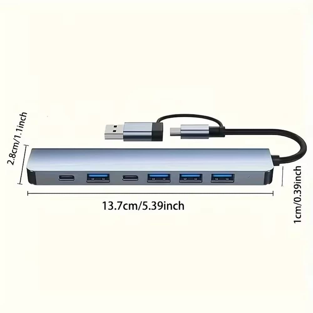 Regleta Hub USB-C 7 VIENON de Aluminio - Imagen 3
